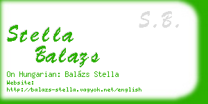 stella balazs business card